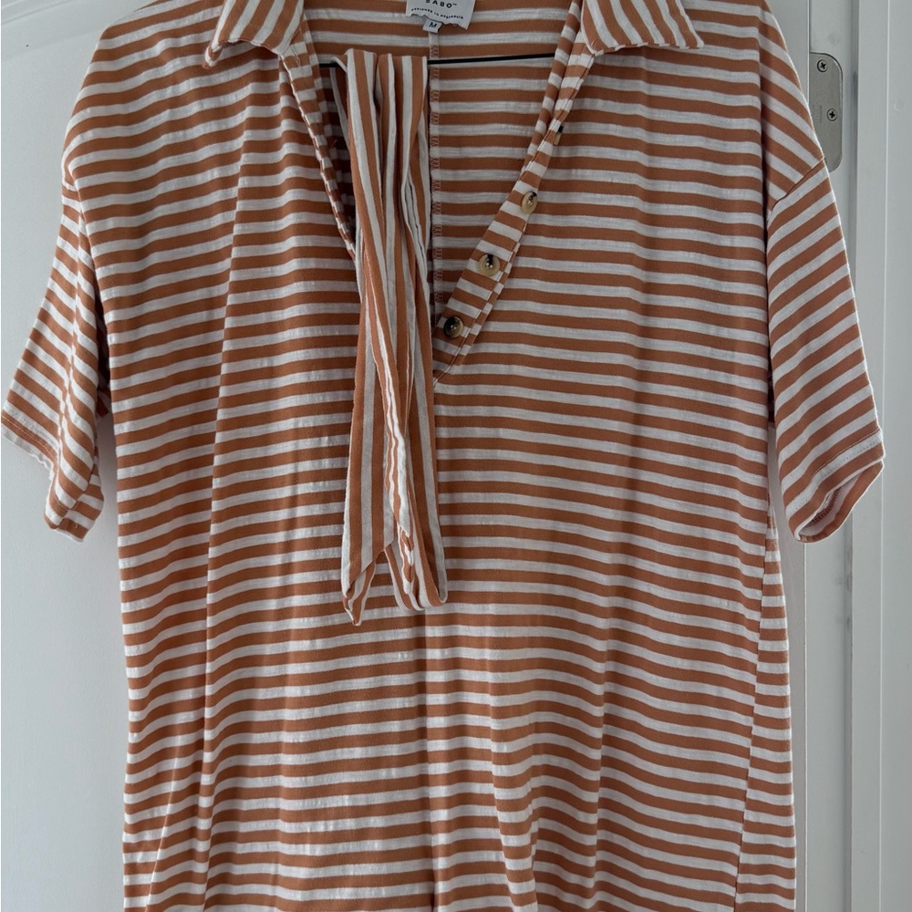 SABO Playsuit Belted Stripe Romper Ladies Size Medium